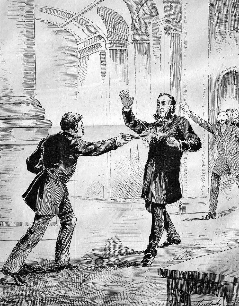 Mordförsök på den franske ministerpresidenten Jules Ferry (1832-1893) av French School