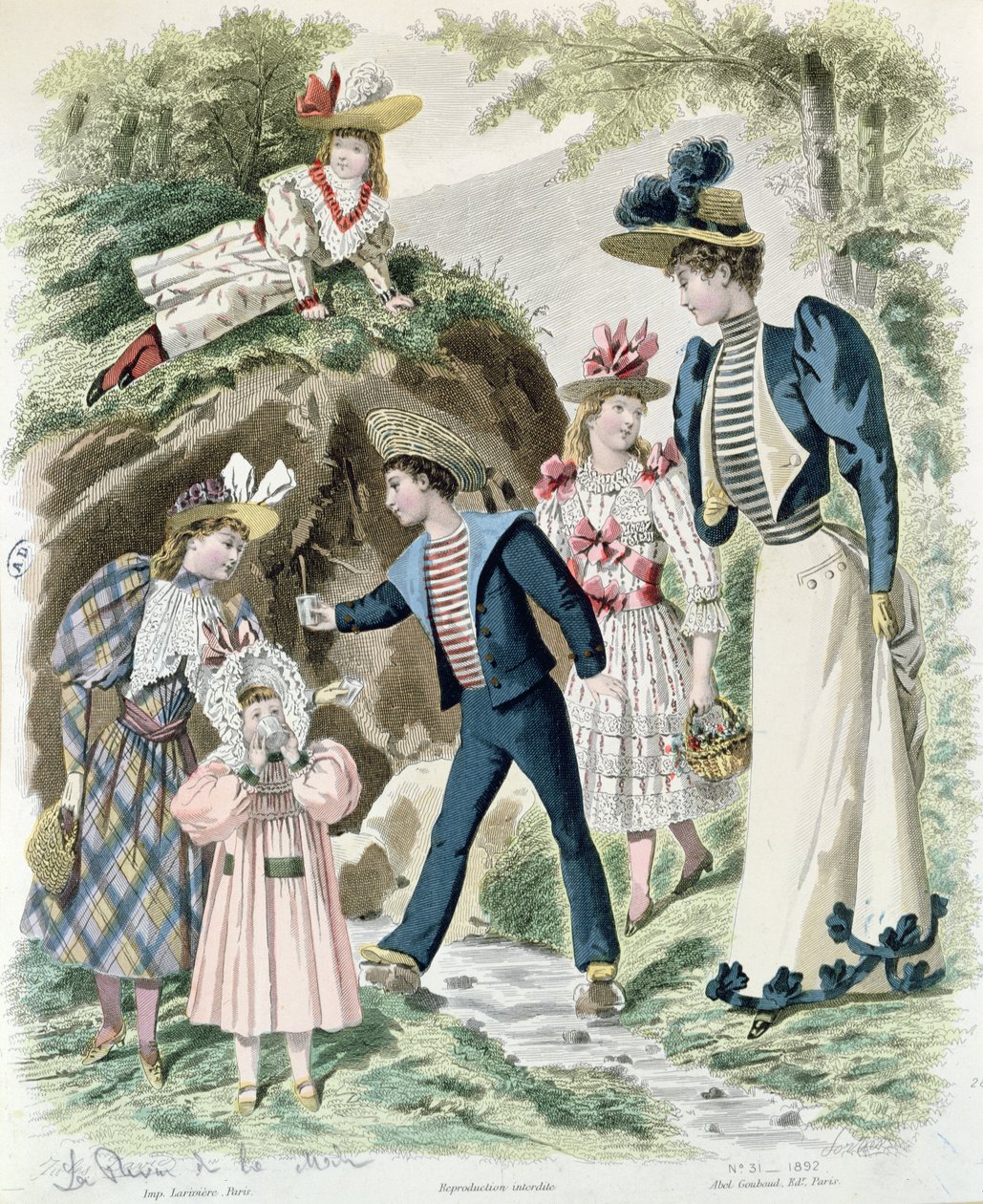 Vid en naturlig källa, 1892 av French School