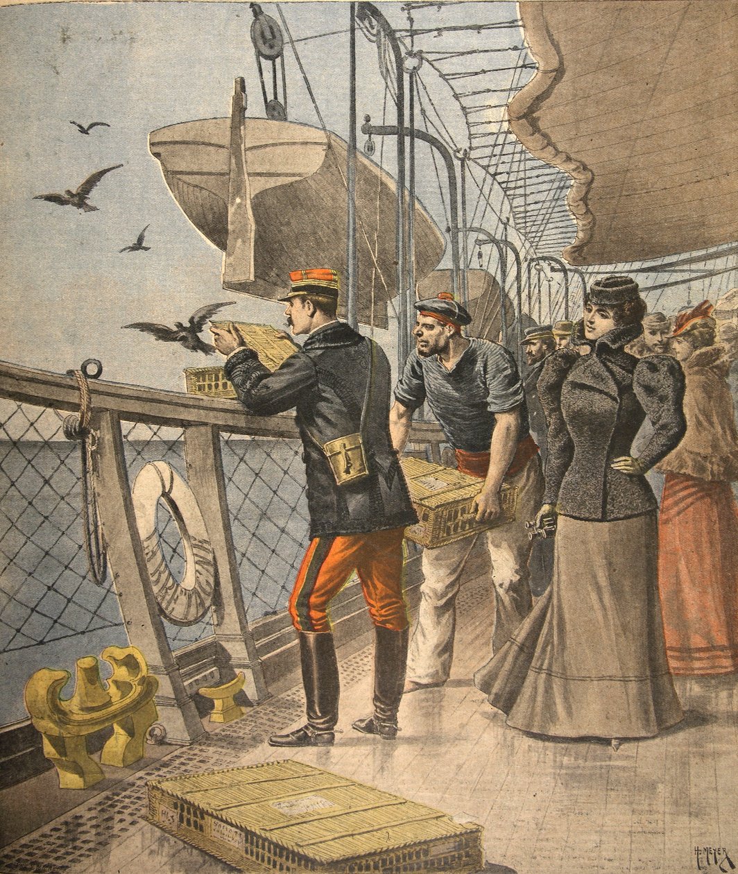 Till sjöss, illustration från Le Petit Journal: Supplement illustre, 10 april 1898 av French School