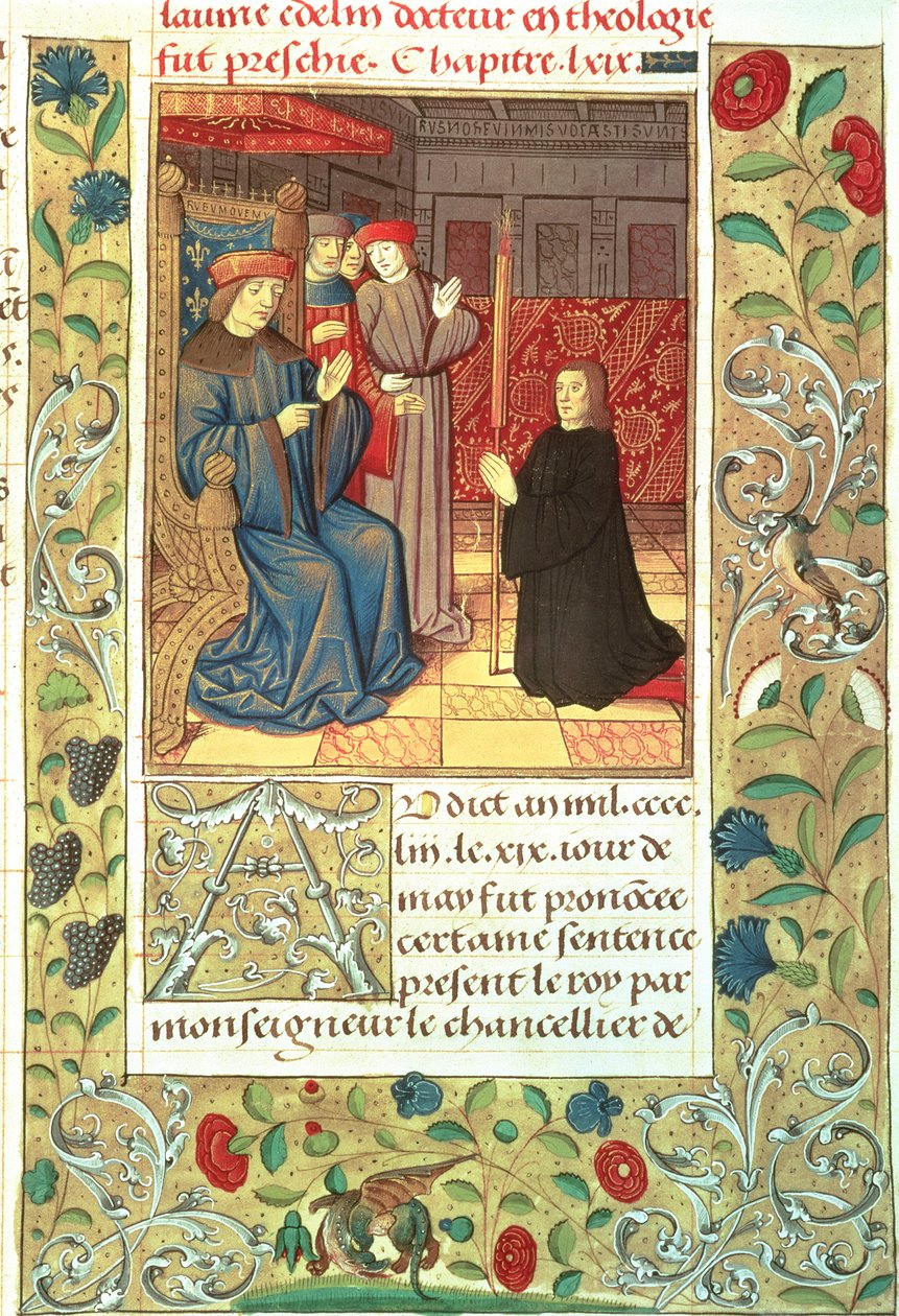 Atlas Ms Fr.2679 f.377 Jacques Coeur (c.1395-1456) före Karl VII (1403-61) c.1390-1453 av French School