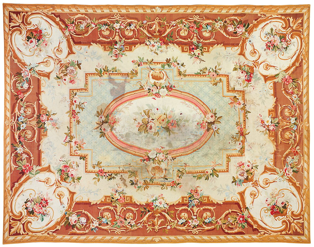 Aubusson matta, sista fjärdedelen av 1800-talet av French School