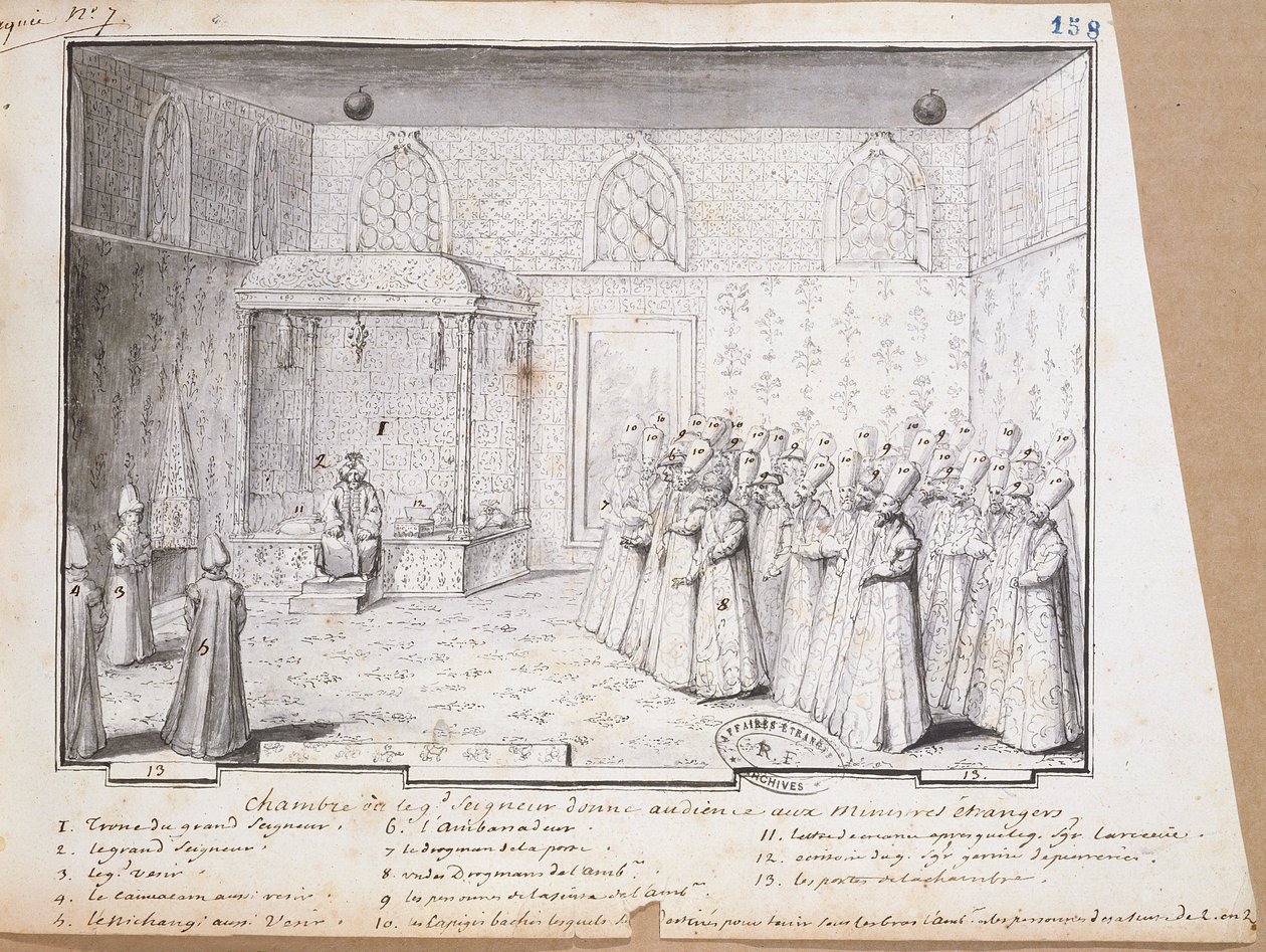 Sultanens publikkammare i Konstantinopel för att ta emot ambassadörer. 1717 av French School