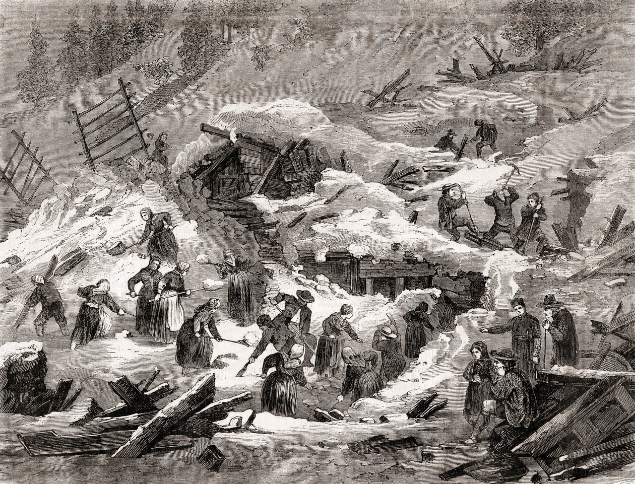Avalanche in the French Alps, från 