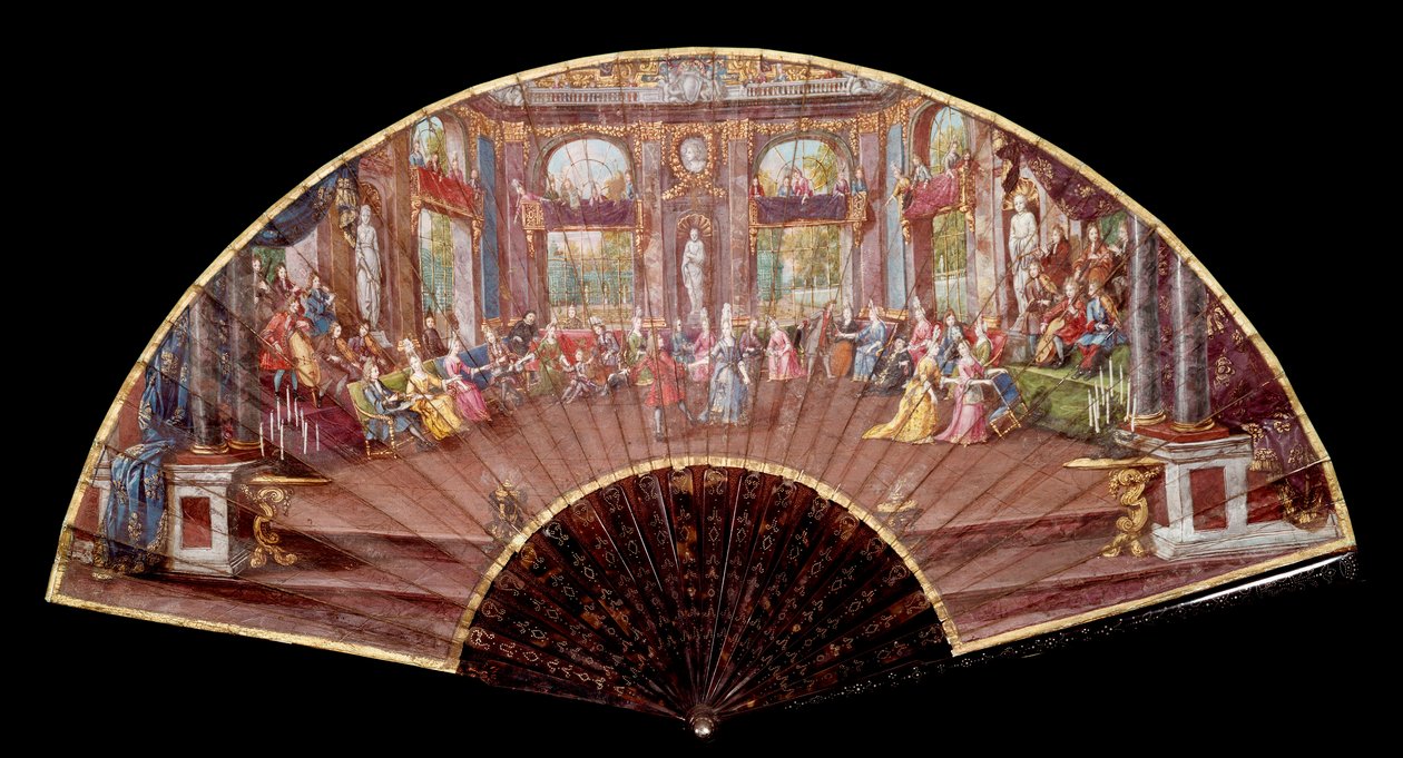 Balscen vid Ludvig XIV:s hov (1638-1715) 1700-tal fan Paris, Dekorativ konst av French School