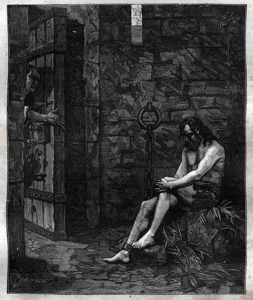 Balufeau fängslad i Bastiljen av Ludvig XIII - Ludvig XIII (1601-1643) nöjde sig med att få Jacques Baloufeau, dit de Saint-Angel (Saint Ängel) placerad till Bastiljen - i "Paris a travers les centuries"" av French School