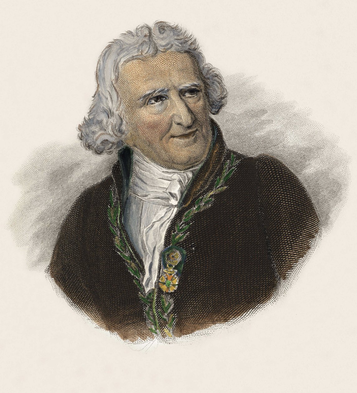 Baron Antoine Augustin Parmentier (1737-1813), fransk farmaceut, dietist och agronom. i "Porträtt av användbara män" av French School