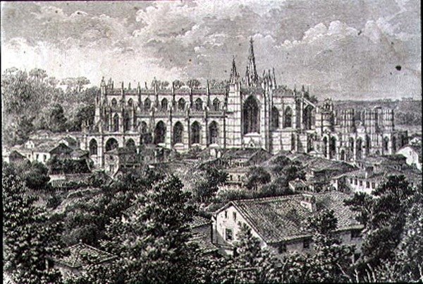Batalha-klostret på 1860-talet (gravyr) av French School