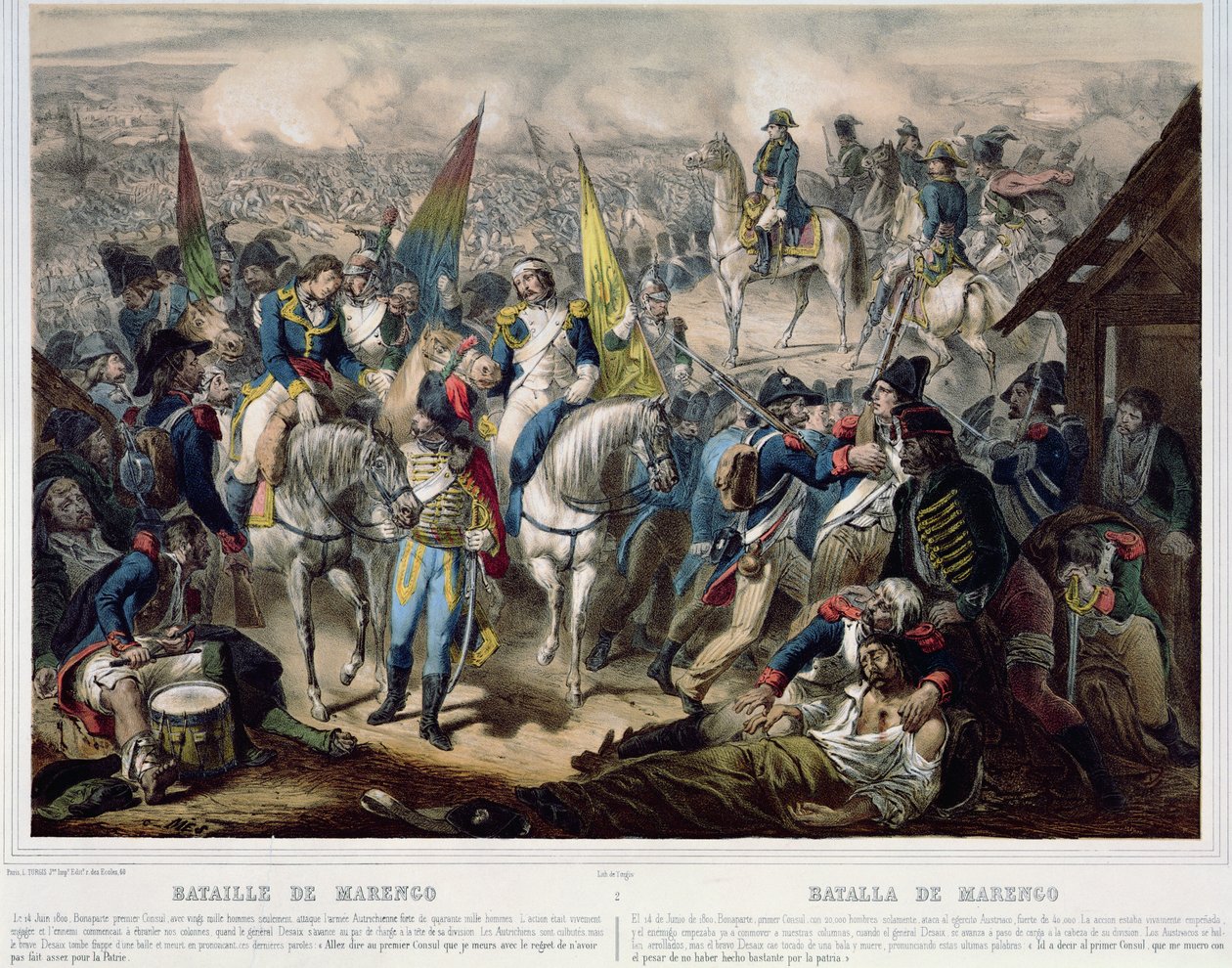 Slaget vid Marengo 14 juni 1800 av French School