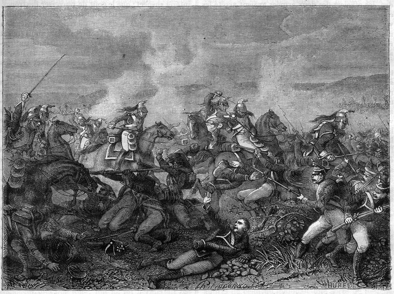 Slaget vid Saint-Dizier, 27 januari 1814 (allierade ryska trupper mot franska vaktdrakar) Slaget vid Saint Dizier - vacker anfall av gardets drakar - Slaget om gardets drakar mot ryssarna i Landskoi - i "Histoire de l
