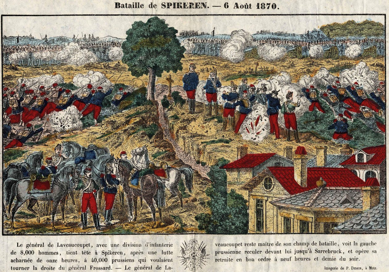 Slaget vid Spicheren den 6 augusti av French School