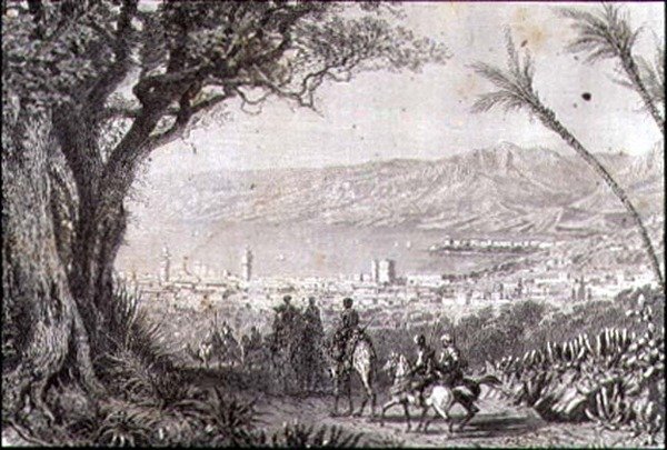 Beirut på 1860-talet (gravyr) av French School