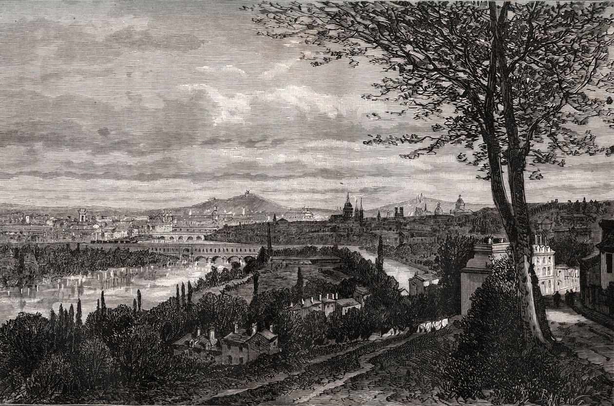 Bellevue (Seine-et-Oise) - gravyr i "La France illustrée: geografi, historia, statistisk administration" av V.A. Malt-Brown. 1884 av French School