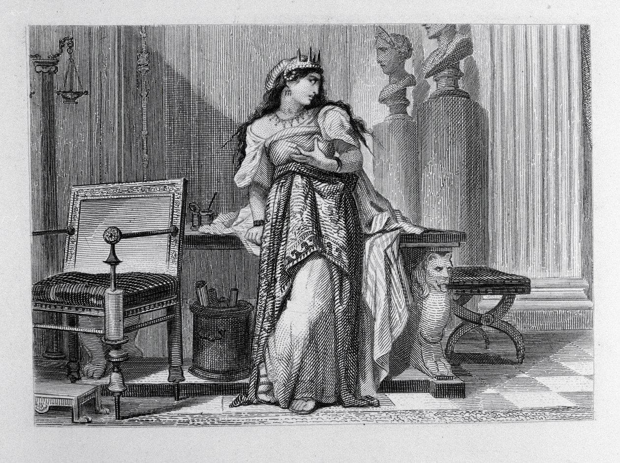 Berenice, illustration för Berenice av Jean Racine (1639-99) av French School