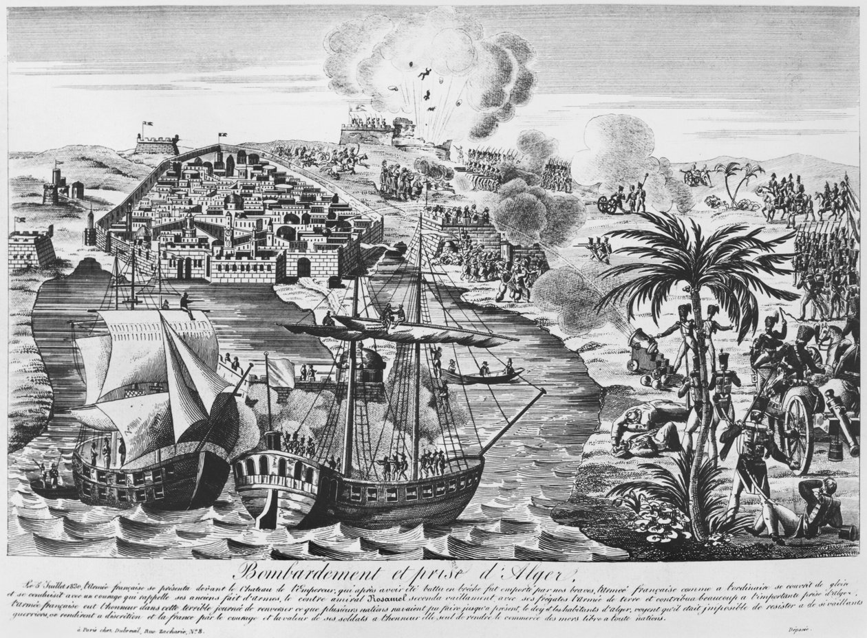 Bombardement och intagande av Alger den 5 juli 1830, 1830 av French School