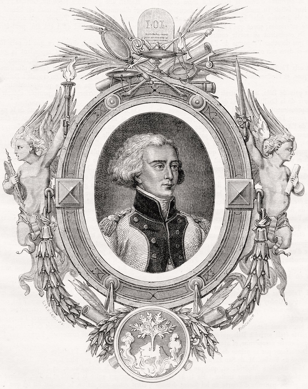 Bon-Adrien Jeannot de Moncey, Duc de Conegliano, graverad av Pannemaker-Ligny efter Linard, från 