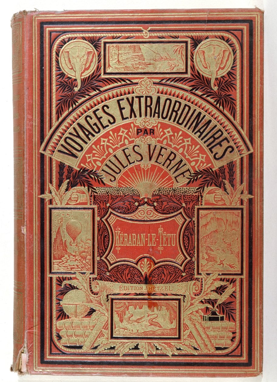 Bokomslag av Keraban the Inflexible av Jules Verne (1828-1905), upplagor Hetzel, 1883 av French School