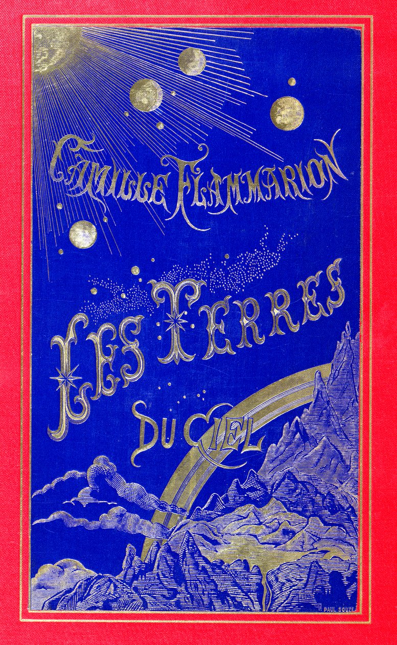 Bokomslag för Les Terres du Ciel skriven av Camille Flammarion (1842-1925) 1877 (läder) av French School