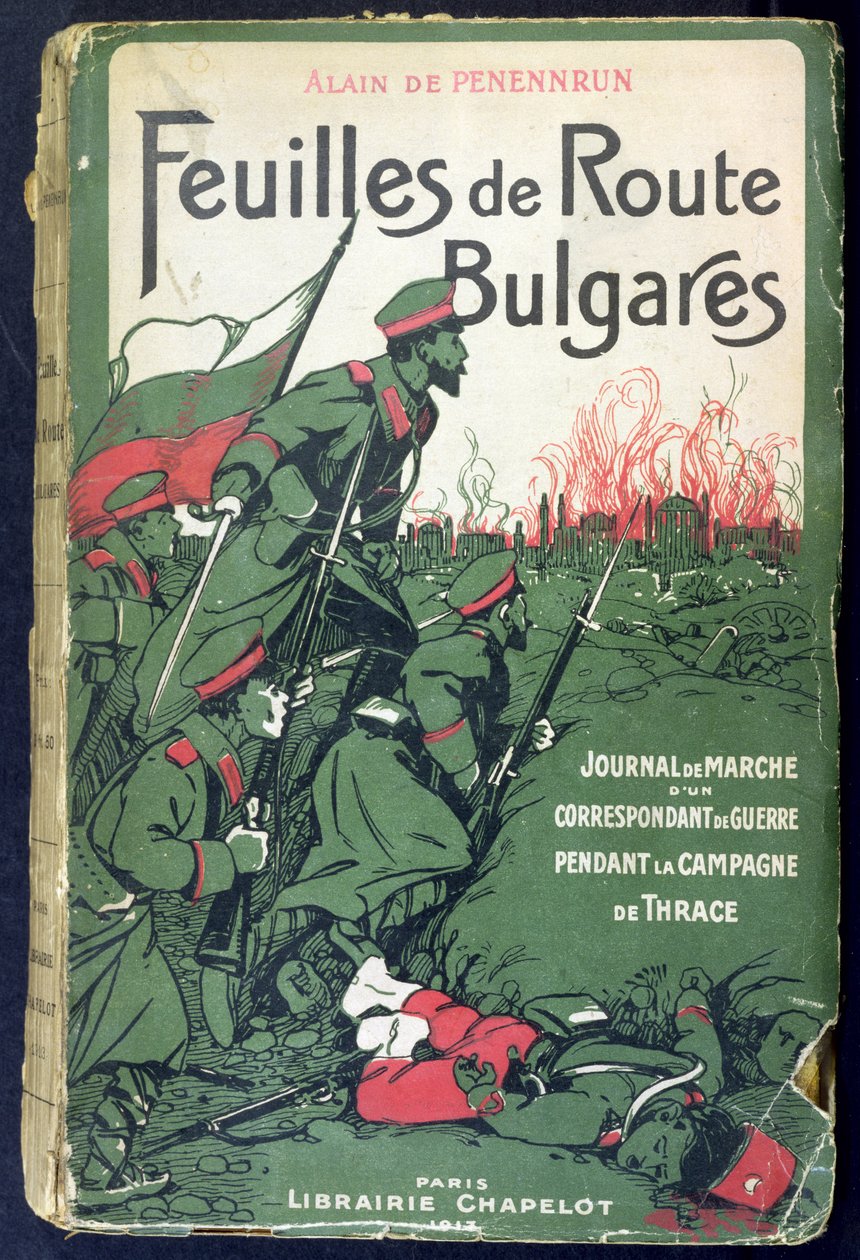 Bokomslag till en krigskorrespondenttidning under Balkankrigen 1912-13, 1913 av French School