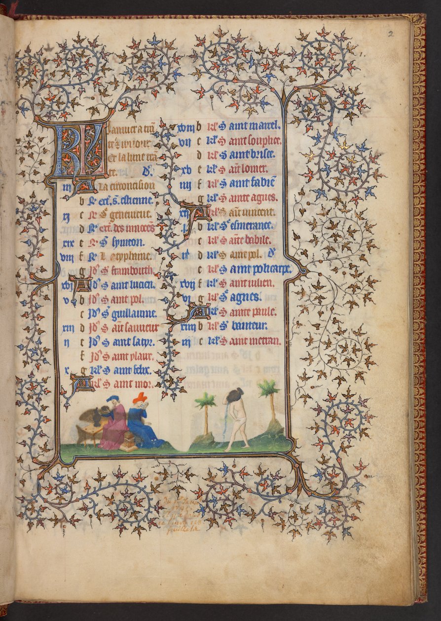 Timbok, Lägg till MS 32454 f.2r, Frankrike av French School