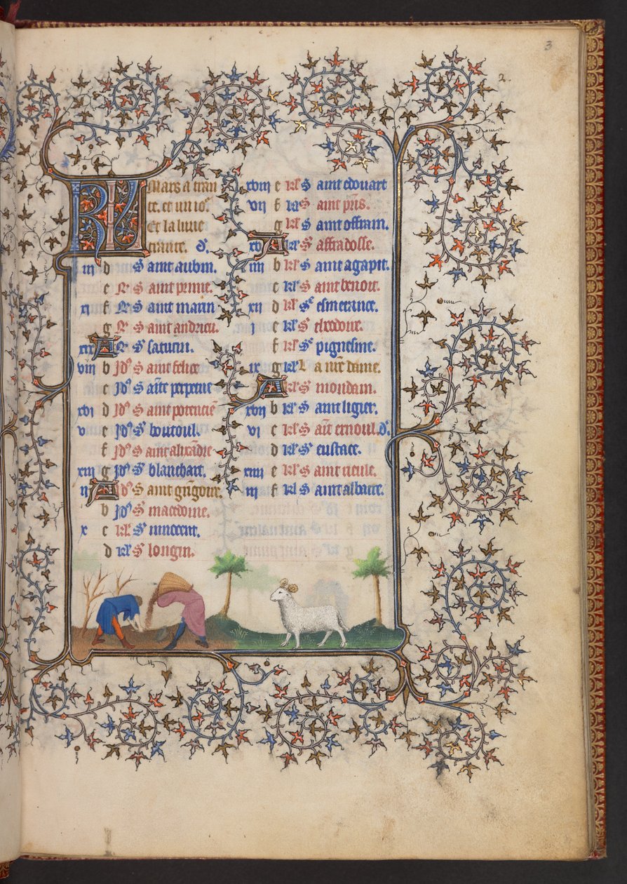 Timbok, Lägg till MS 32454 f.3r, Frankrike av French School