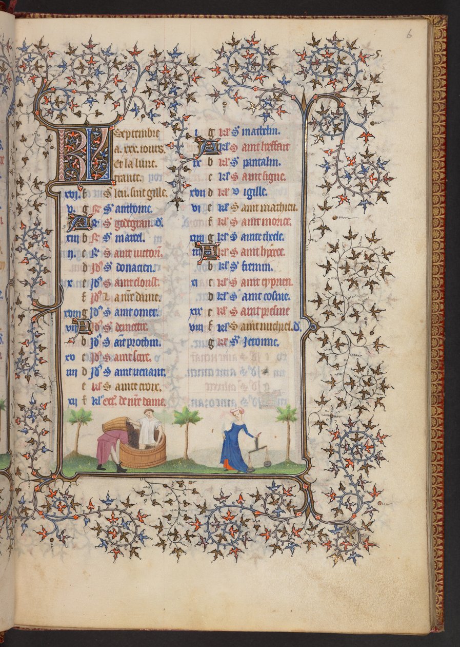 Timbok, Lägg till MS 32454 f.6r, Frankrike av French School