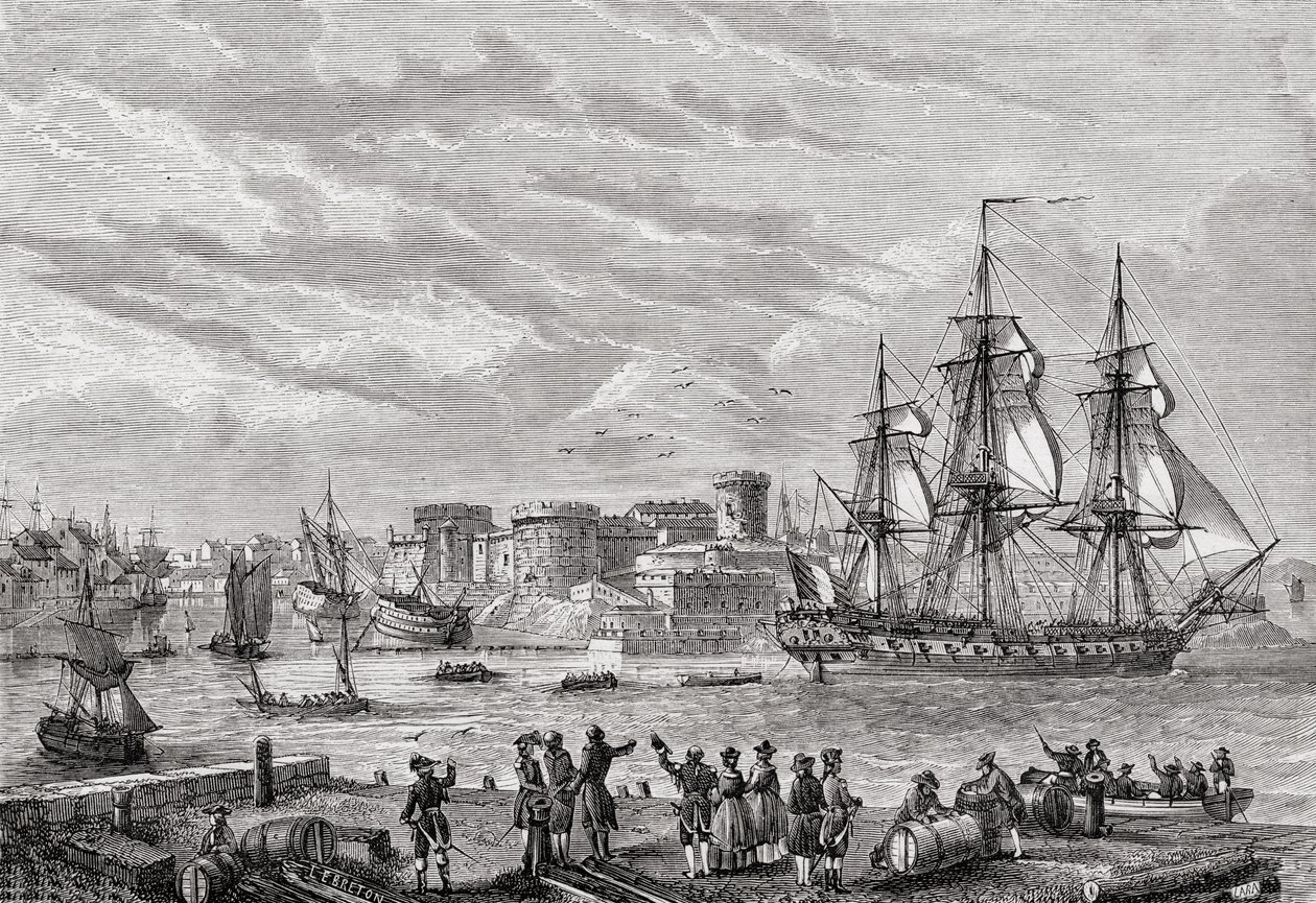 Brest 1791, graverad av Le Breton, från 