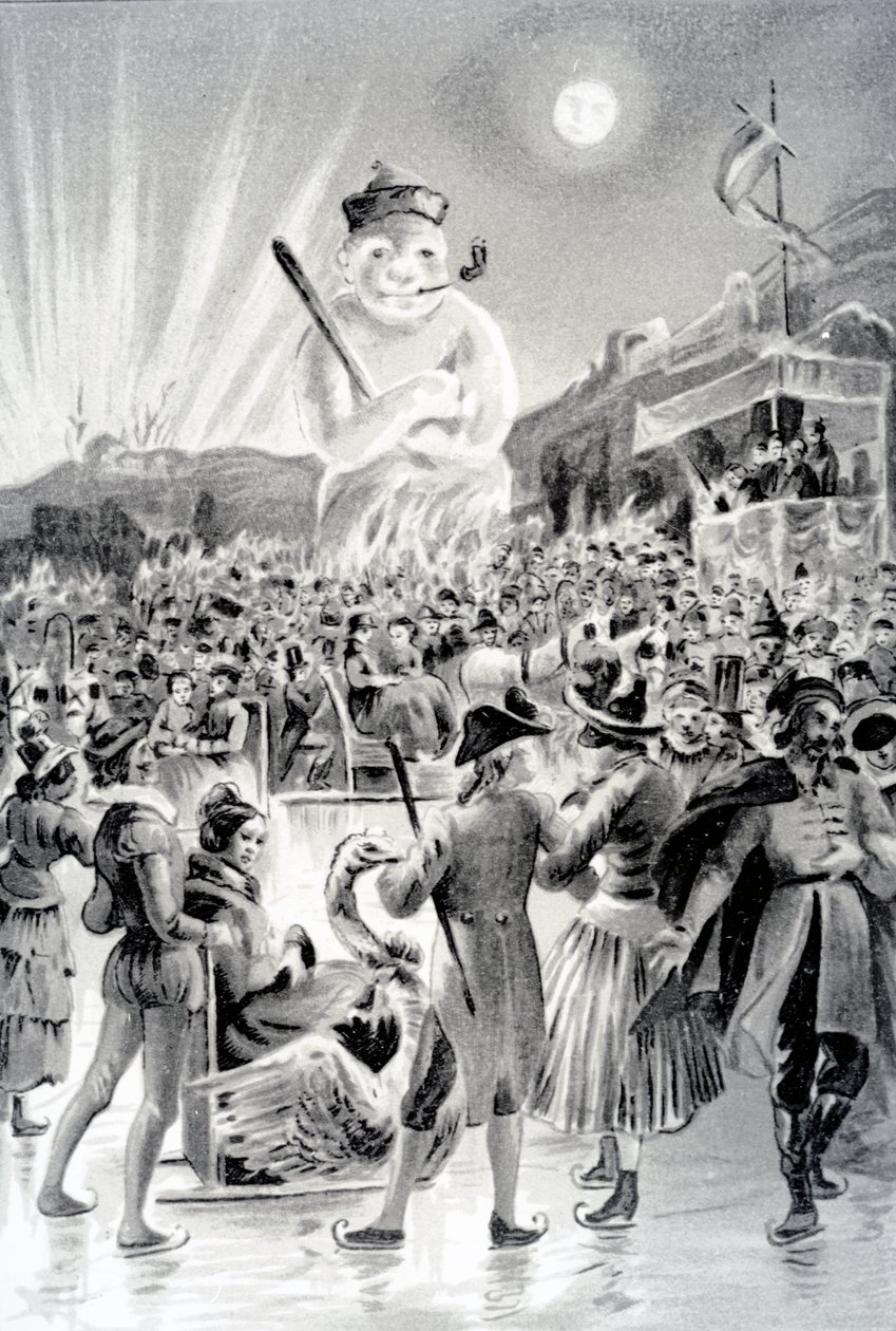 Budapest, illustration från The Snow Man av George Sand, 1887 av French School