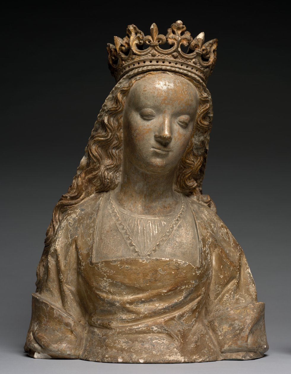 Byst kallad Anne av Bretagne, ca 1500 (sten) av French School