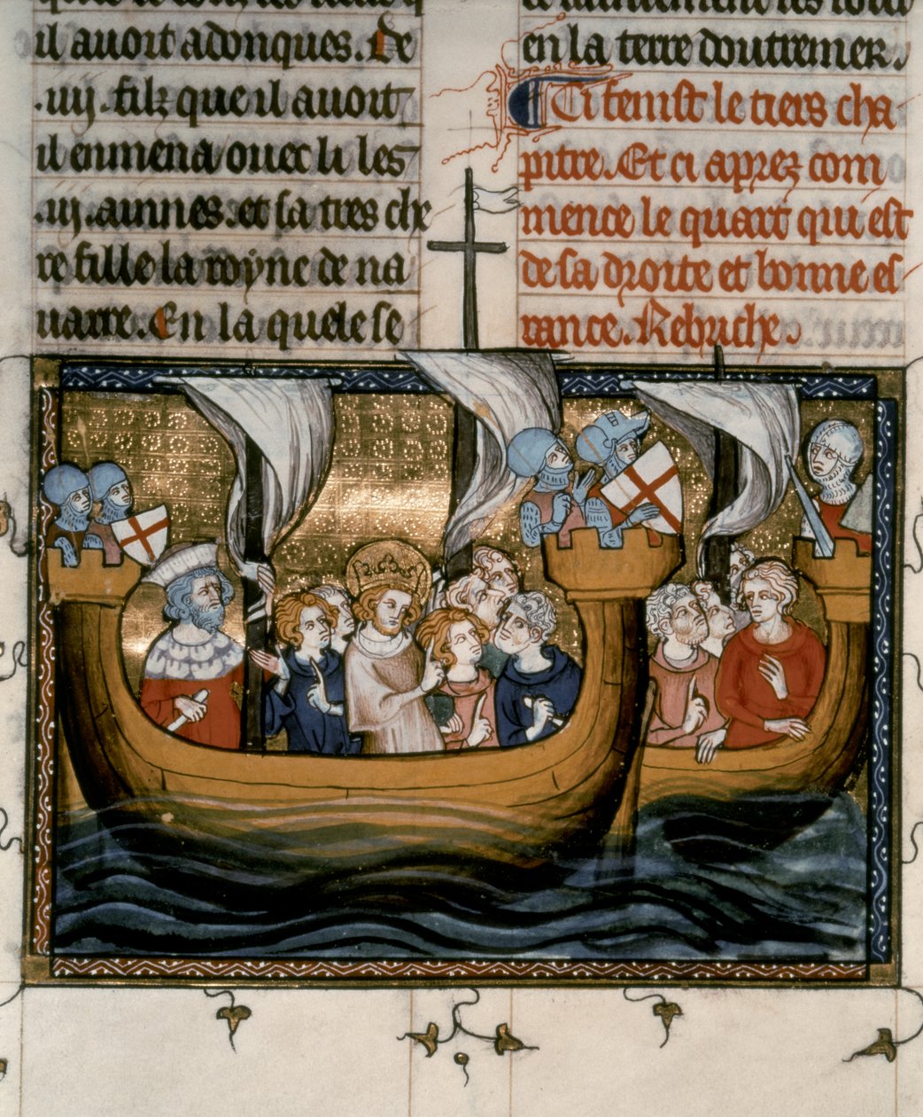 KRUSADE SJUDE: Ludvig IX ger sig av på det sjunde korståget (1248-54). av French School
