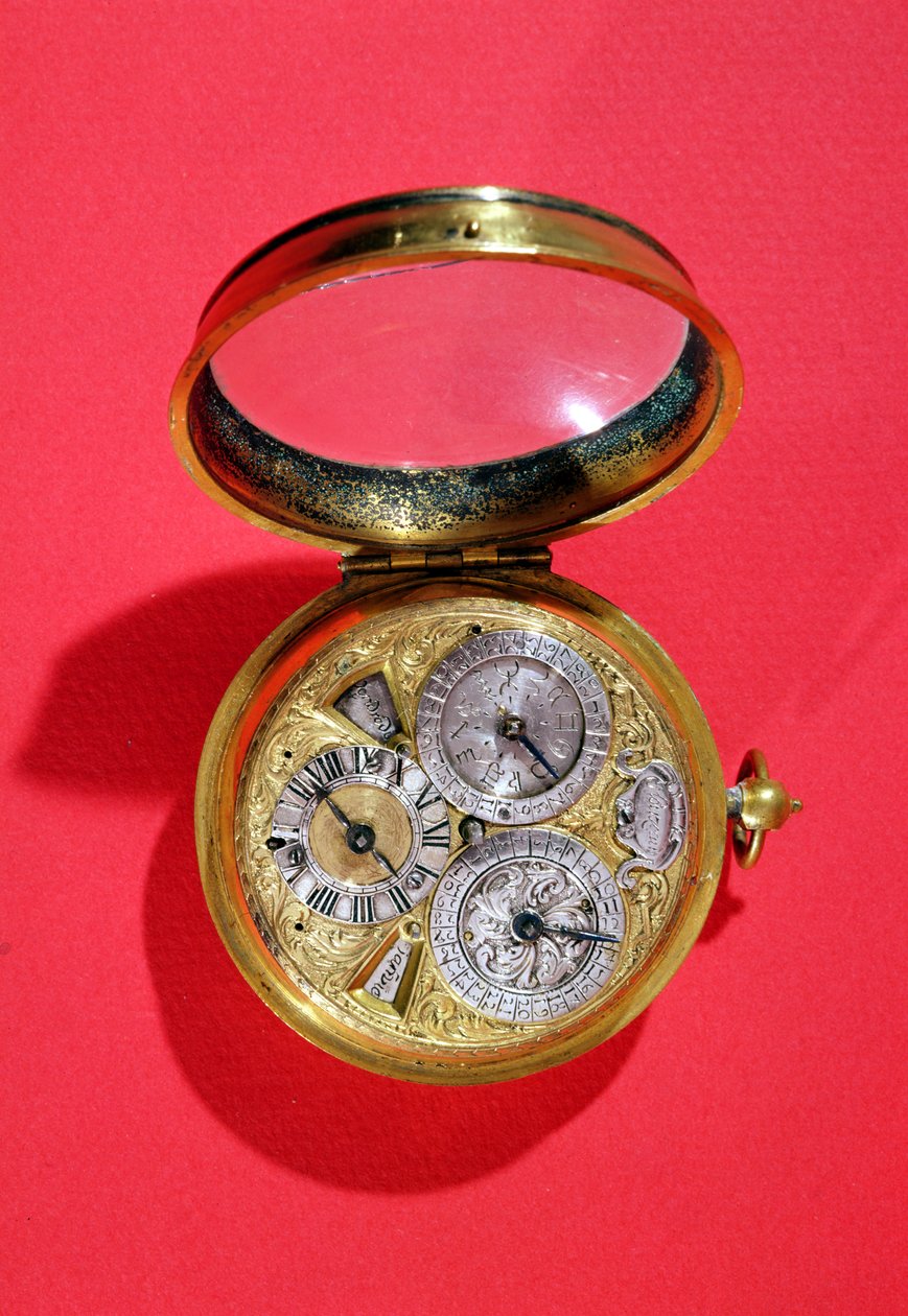 Kalenderur, ca 1690 (förgylld mässing) av French School