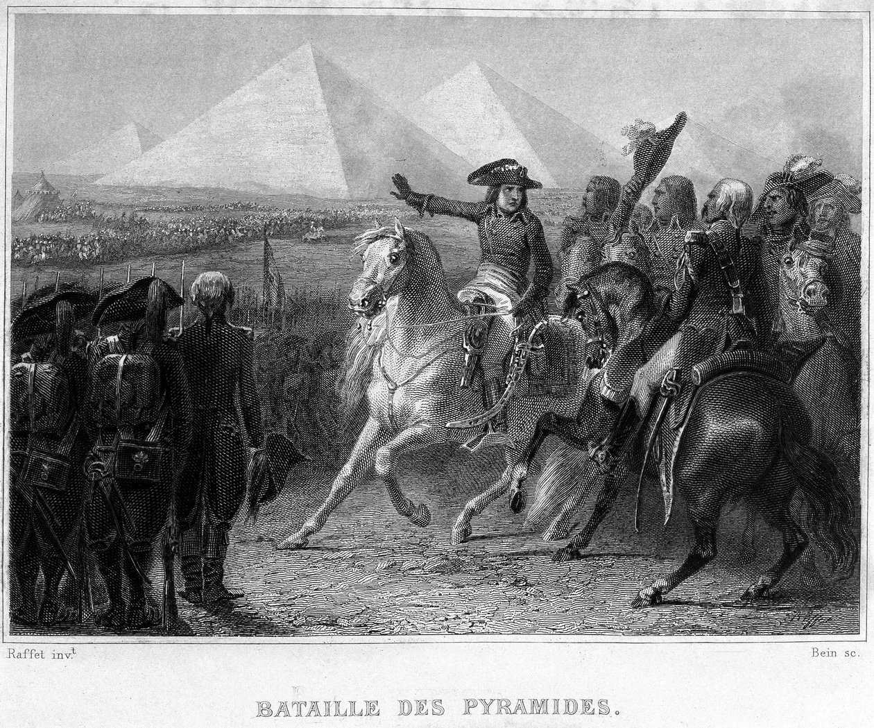 Kampanj (expedition) i Egypten (1798-1801): Slaget vid pyramiderna (1798) - i "" franska revolutionen"" av Thiers. 1800-talet av French School