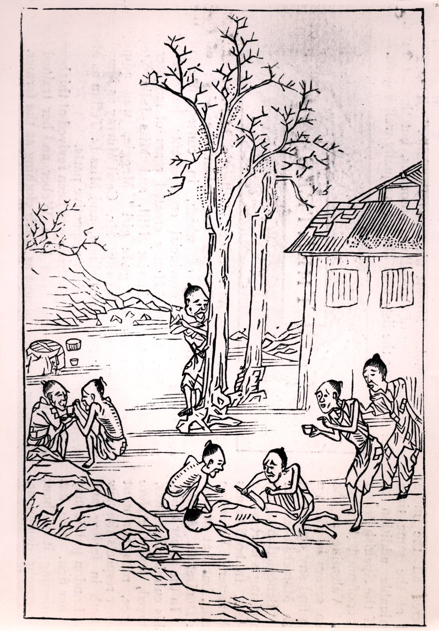 Kannibalism i Kina, från en kinesisk teckning, 1870 av French School