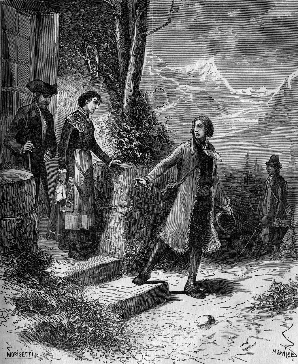 Carl Von Linne naturforskare och svensk författare (1707 - 1778) lämnade sin fästmö för en resa till England och Holland. av French School