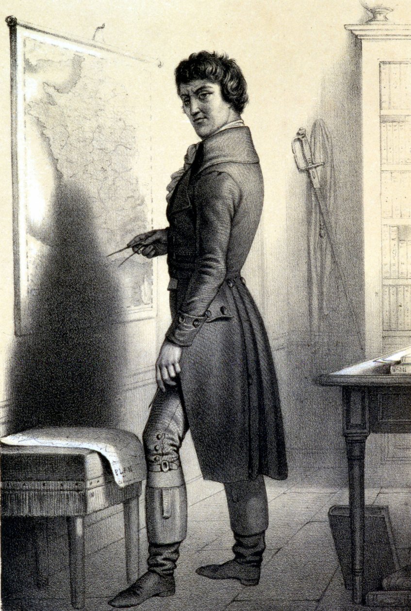 Carnot or the Grand Carnot (1753 - 1823) - i "Historical Gallery of the French Revolution" av Albert Maurin av French School