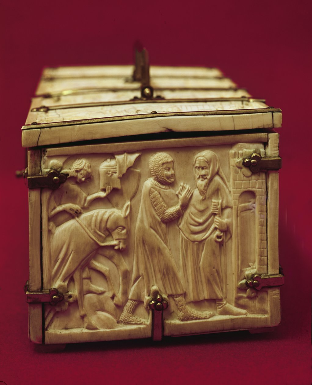 Kist med scener ur romansk litteratur, 1330-tal av French School