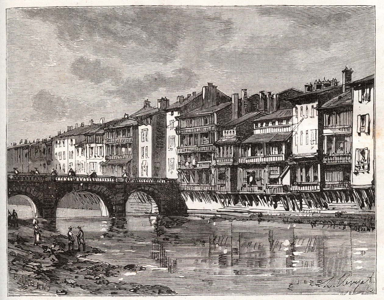Castres - Languedoc-Roussillon-Midi-Pyrénées - gravyr i "La France illustree: geografi, historia, statistisk administration" av V.-A. Malt-brunt. 1884 av French School