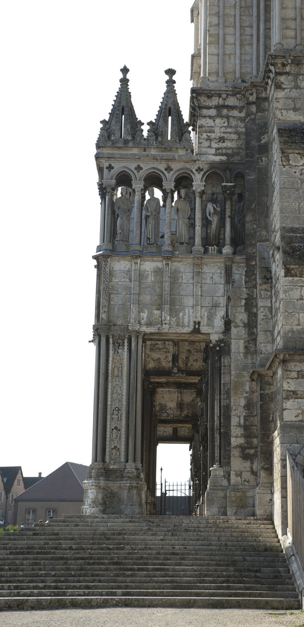 Cathedrale de chartres, detalj av den södra portalen av French School