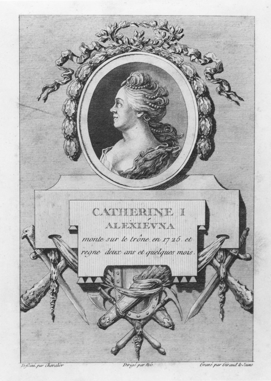 Katarina I av Ryssland (gravyr) av French School