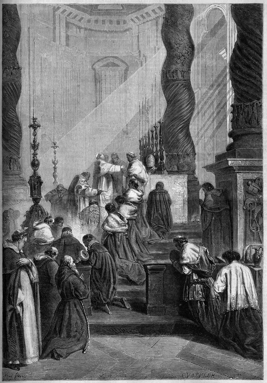 Katolsk rit - påsk - 1860: Påven Pius IX (eller Pio 9 av French School