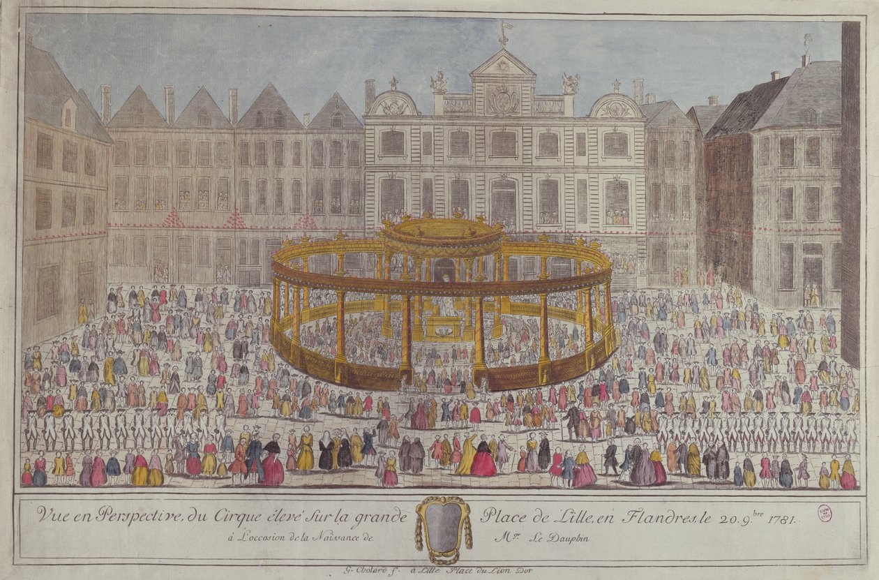 Firande i Lille till ära av Dauphins födelse, 1781 av French School