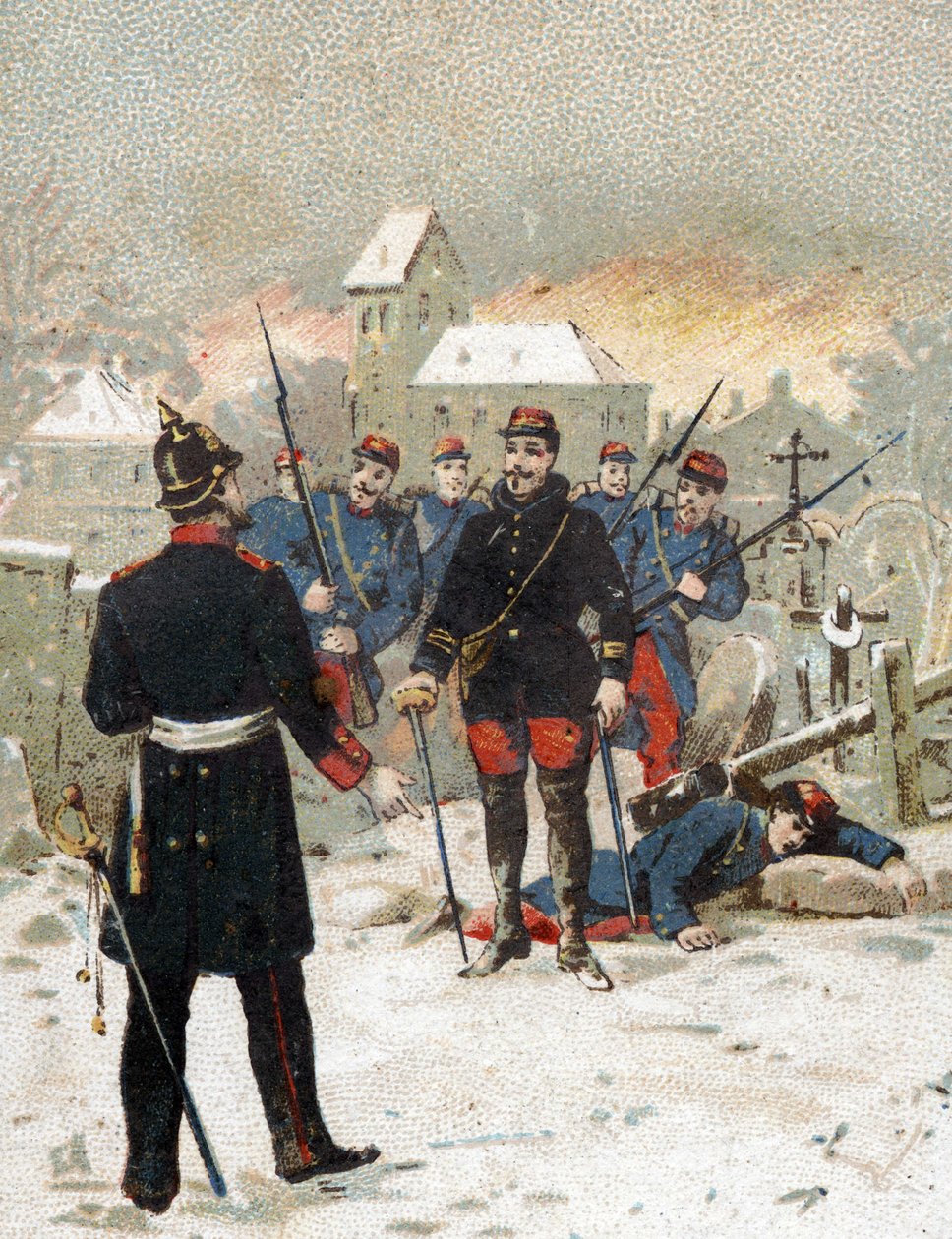 Kyrkogården i Loigny den 2 december av French School