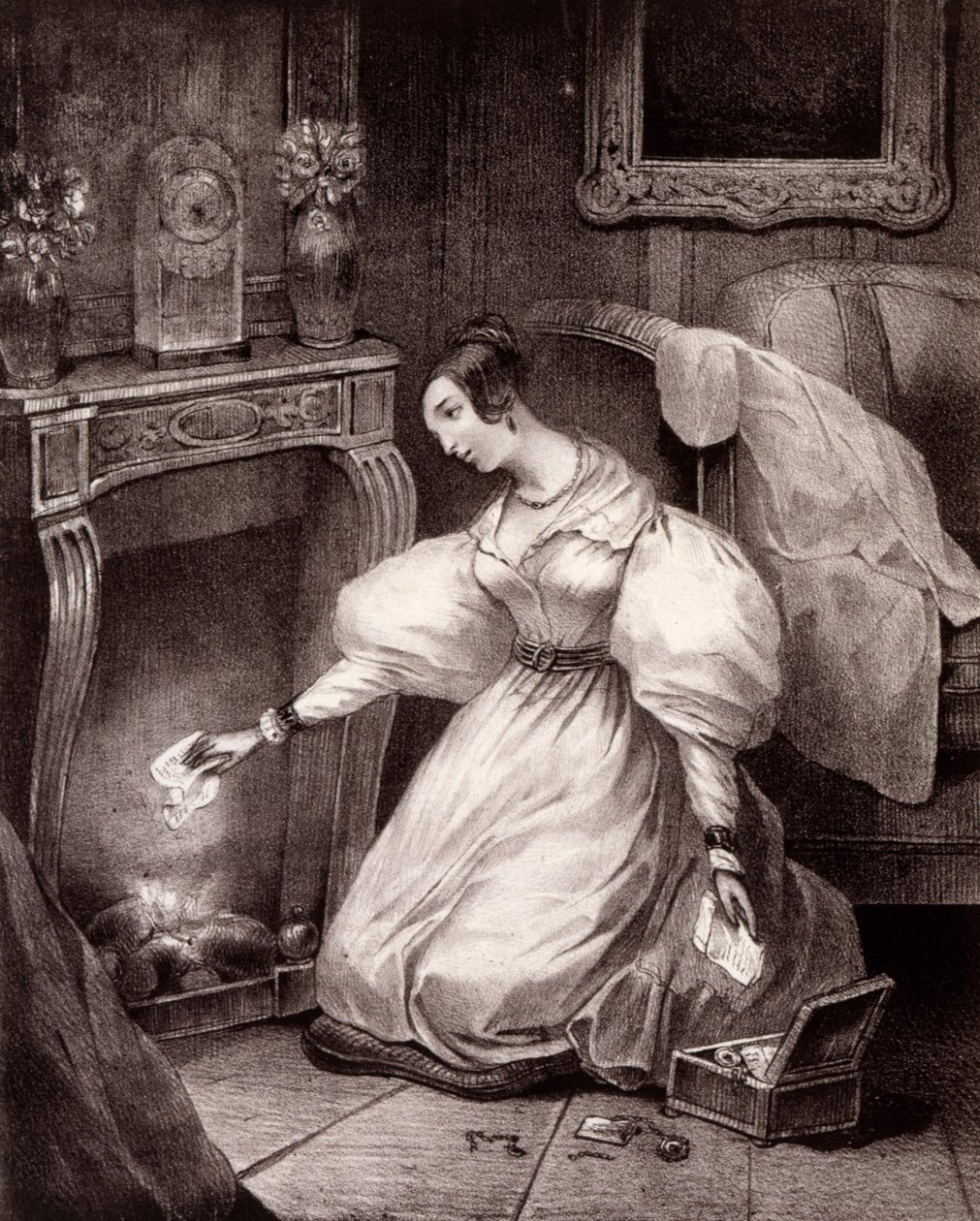 Chagrin DAmour, tidig C19th av French School