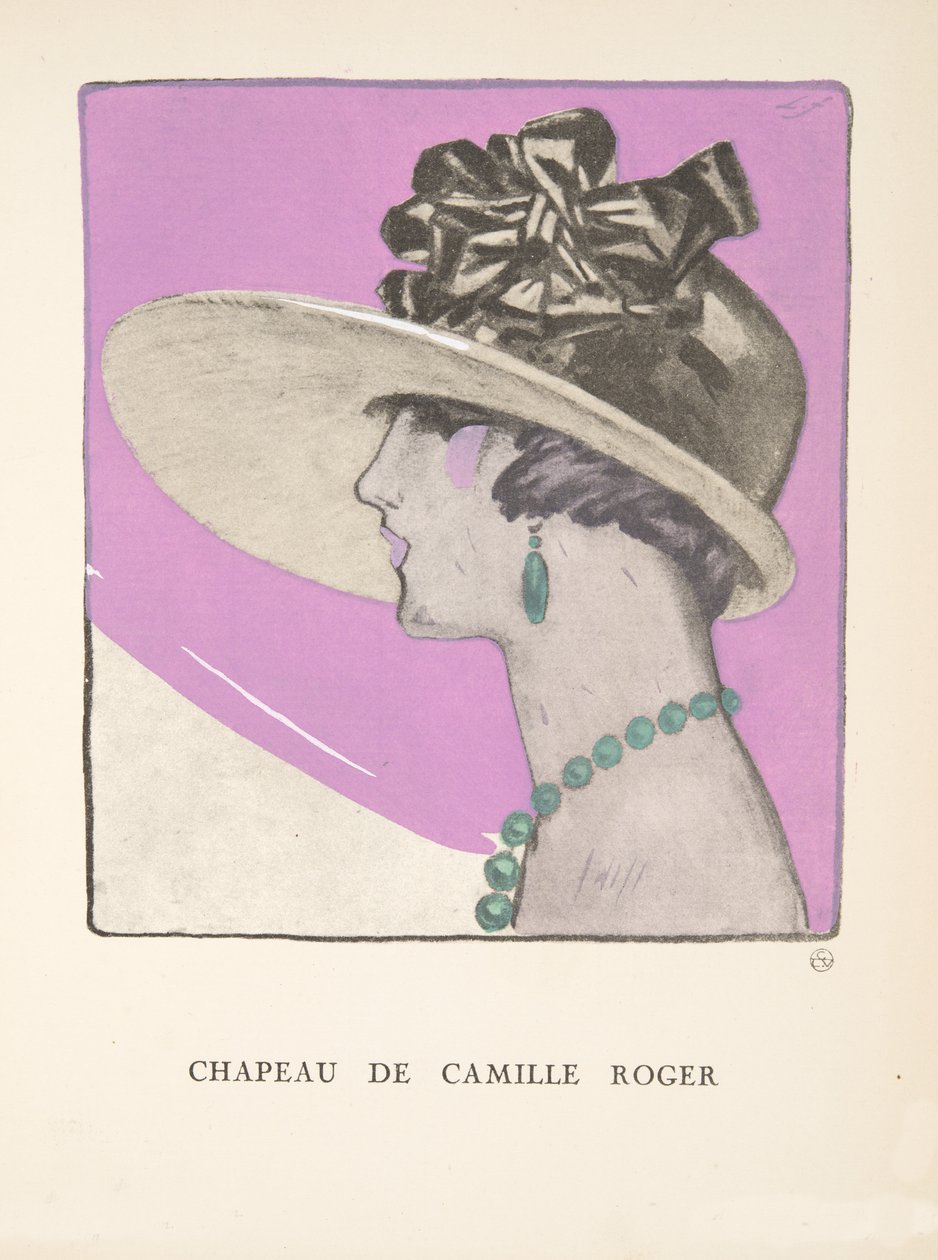 Chapeau de Camille Roger, från en samling av modeplattor av French School