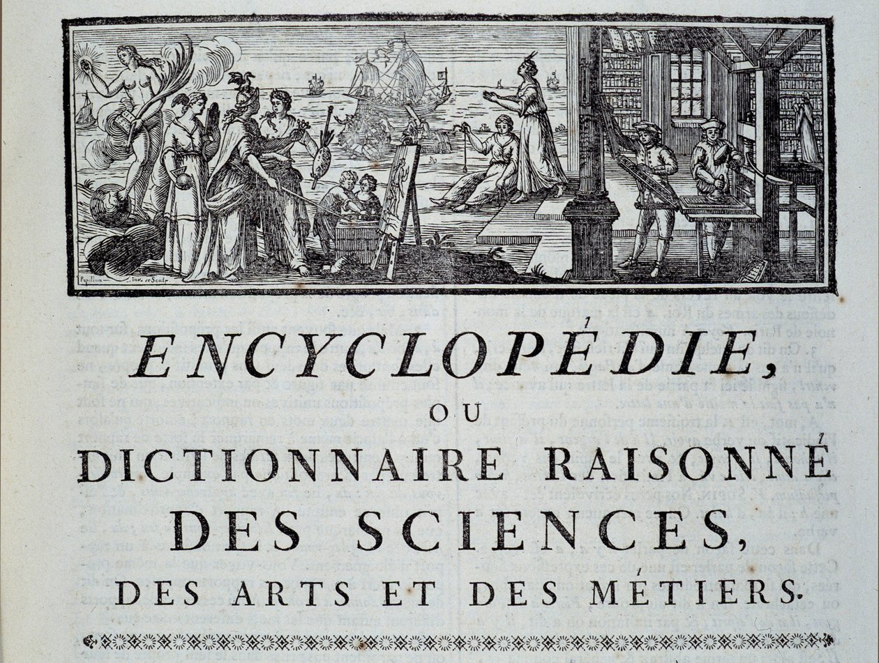 Kapitelchef för Encyclopedia of Diderot and Alembert av French School