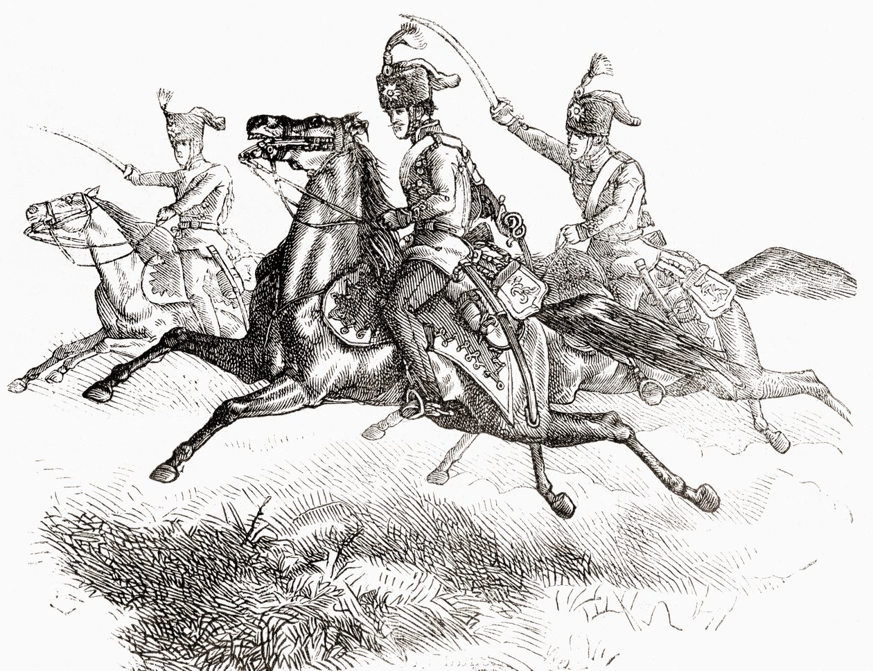 Laddande husarer eller Hussards, från "L