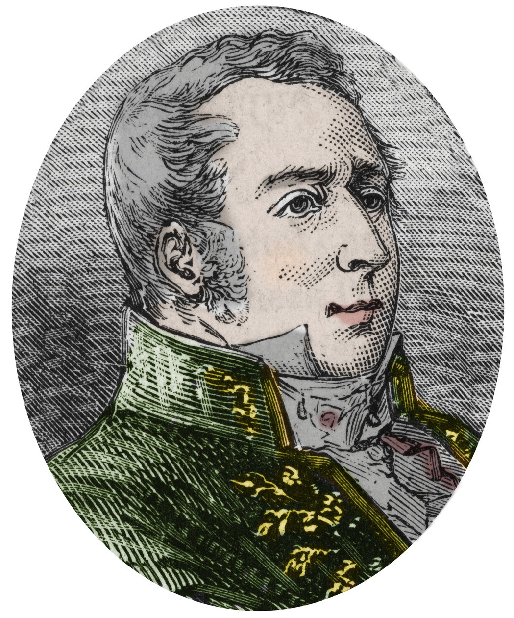 Charles Augustin (Charles-Augustin) Coulomb (1736-1806), vetenskapsman, ingenjör, fysiker - Gravyr i "Sciences à la gratete de tous - physics et chimie populaires" av Alexis Clerc - Slutet av 1800-talet - Privat samling av French School