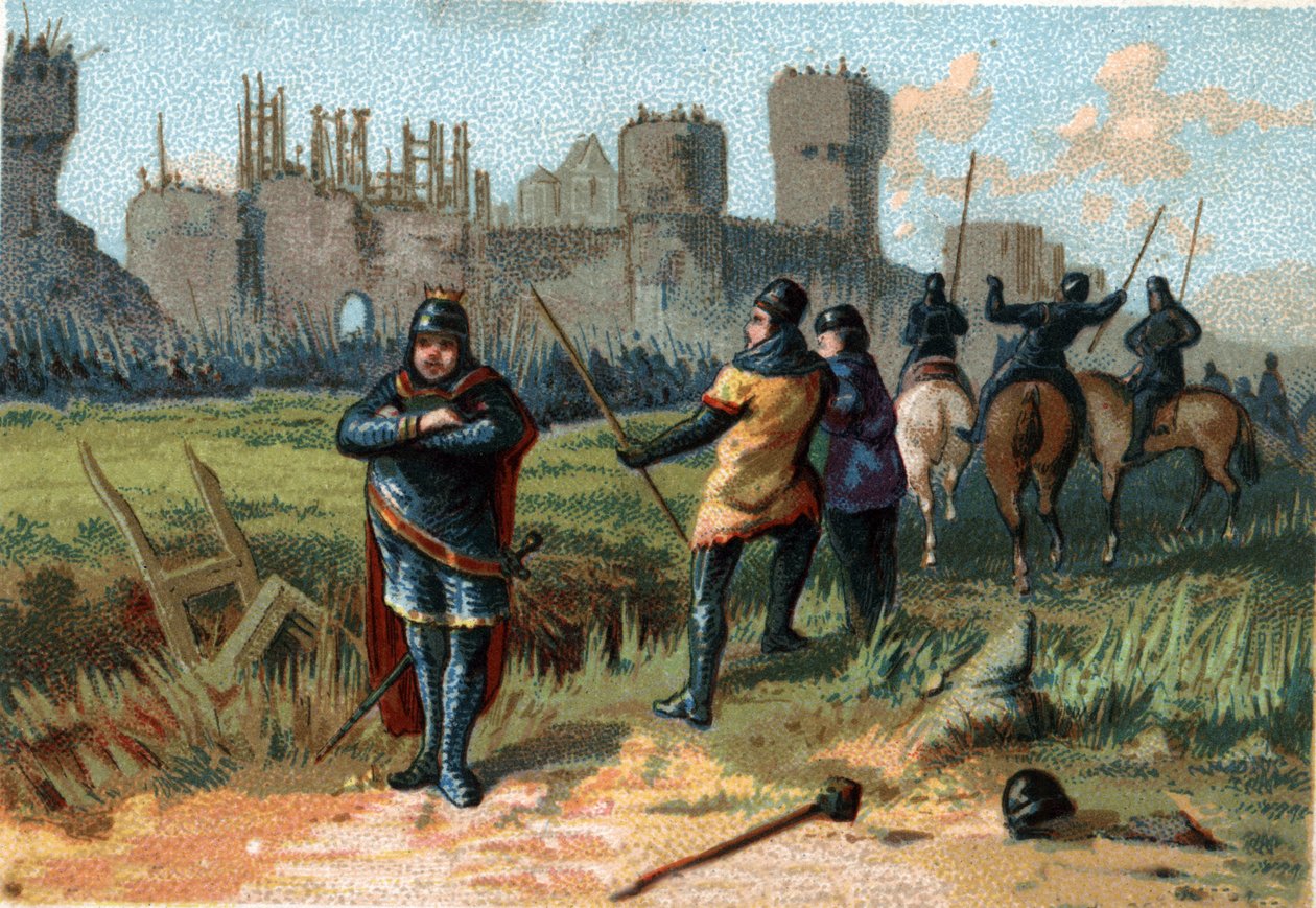Charles III 3 the Gros (839-888) kejsare av västerlandet (881 - 887) och regent av Frankrike (884 - 887) slog läger under Paris murar utan att våga slåss mot normanderna och föredrar att köpa deras pension till ett pris av pengar. av French School