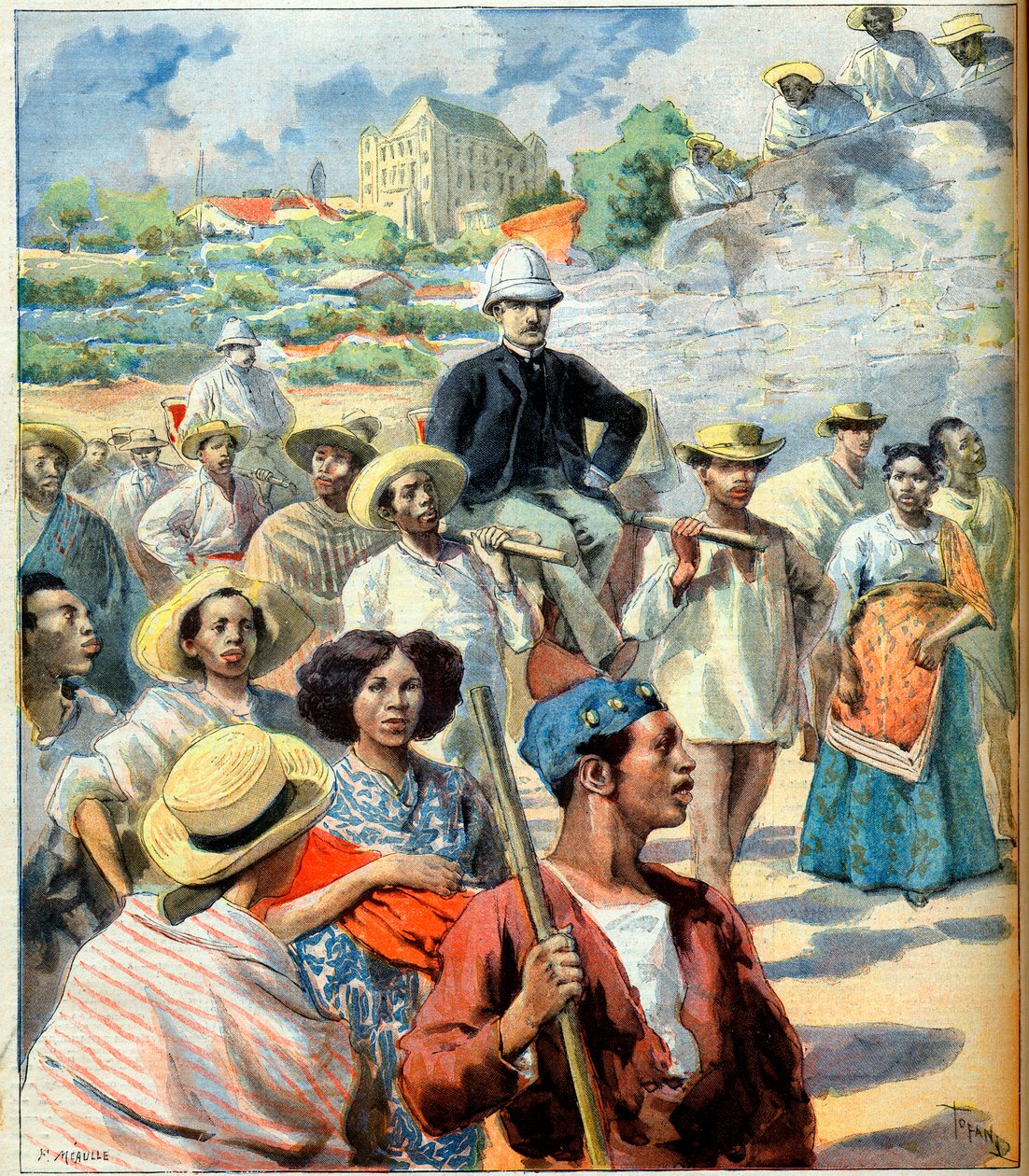 Charles Le Myre de Vilers (1833-1918) på Madagaskar (försök till försoning mellan regeringen i Tananarive och Frankrike) illustration från 