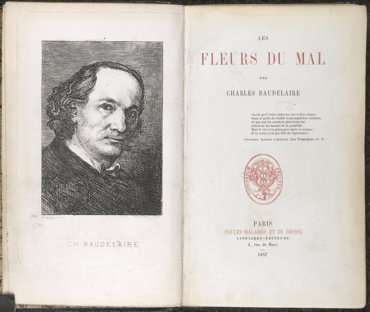 Charles Pierre Baudelaire, Ondskans blommor av French School