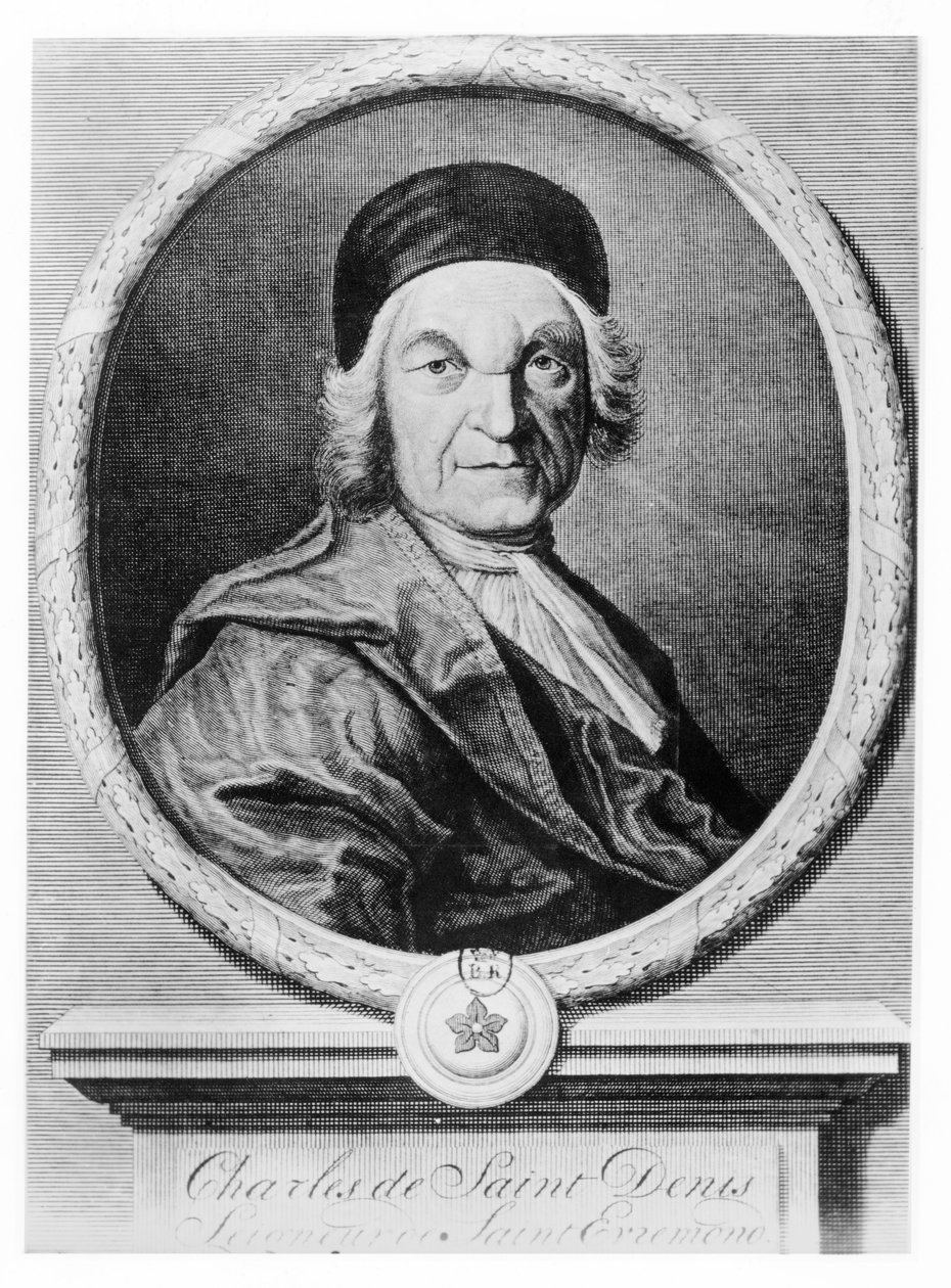 Charles de Saint-Évremond (gravyr) av French School